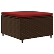 Afuera Living Contemporary 6 Piece Steel Lounge Set in Red/Brown