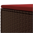 Afuera Living Contemporary 6 Piece Steel Lounge Set in Red/Brown