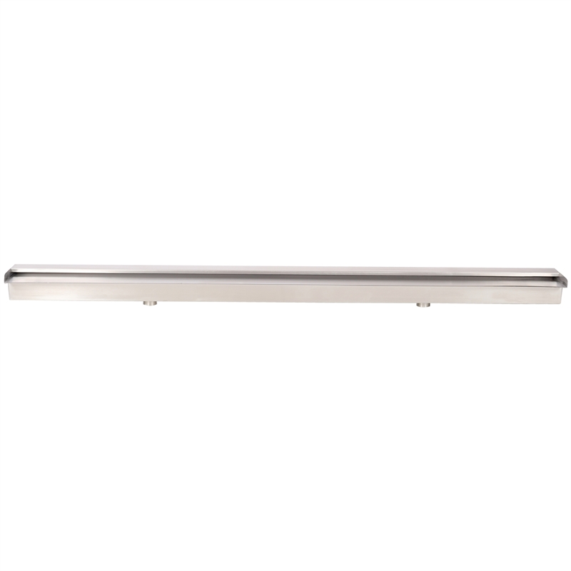 Afuera Living 59 Silver Steel Pool Fountain Spillway Descent Waterfall for Pool