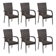 Afuera Living Contemporary Solid Acacia Wood Dining Set in Brown