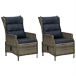 Afuera Living Contemporary Solid Wood Garden Dining Set in Brown