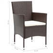 Afuera Living Contemporary Solid Acacia Wood Dining Set in Brown