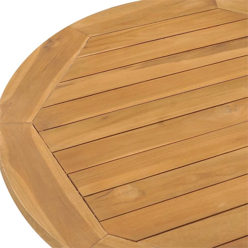 Afuera Living Solid Teak Wood Standard Stackable Garden Dining Set Natural/Brown