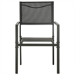 Afuera Living Powder-Coated Steel Large Durable Outdoor Dining Set in Anthracite