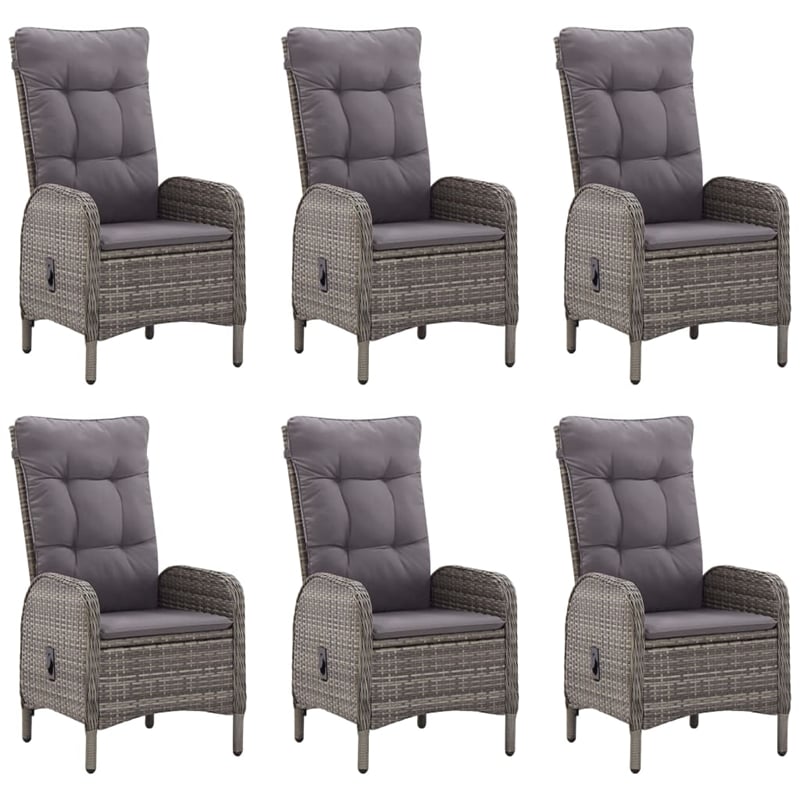 Afuera Living Solid Acacia Wood/PE Rattan/Powder-Coated Steel Dining Set in Gray
