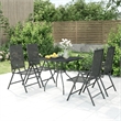 Afuera Living Steel Medium Foldable Garden Dining Set in Anthracite/Gray