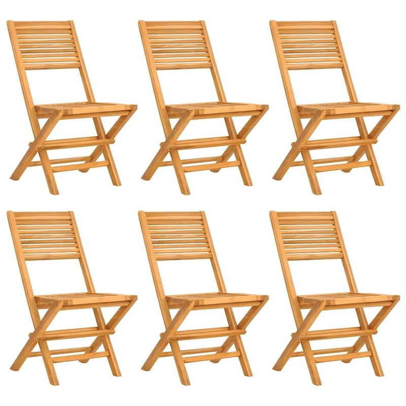 Afuera Living Solid Teak Wood Medium Foldable Garden Dining Set in Brown