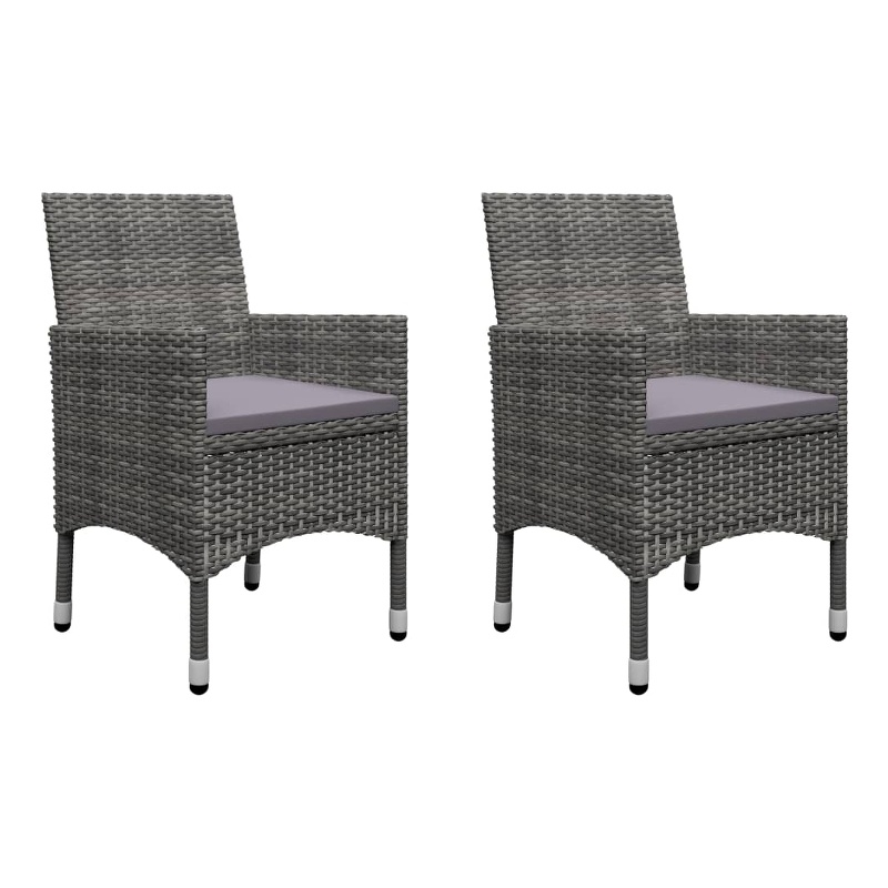Afuera Living Solid Acacia Wood & Powder-Coated Steel Dining Set in Gray