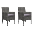 Afuera Living Solid Acacia Wood & Powder-Coated Steel Dining Set in Gray