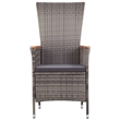 Afuera Living Solid Acacia Wood & Powder-Coated Steel Dining Set in Gray