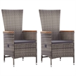 Afuera Living Solid Acacia Wood & Powder-Coated Steel Dining Set in Gray