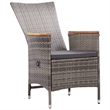 Afuera Living Solid Acacia Wood & Powder-Coated Steel Dining Set in Gray