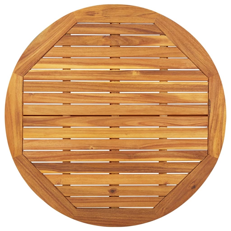 Afuera Living Natural Wood With Rattan Accents Garden Dining Set in Brown