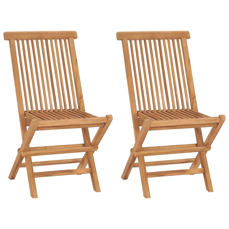 Afuera Living Solid Teak Wood Compact Foldable Garden Dining Set in Brown