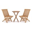 Afuera Living Solid Teak Wood Compact Foldable Garden Dining Set in Brown