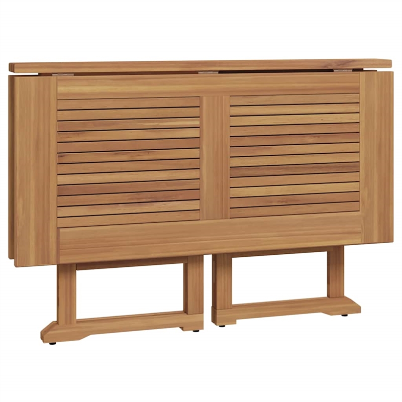 Afuera Living Solid Teak Wood Medium Foldable Outdoor Dining Set in Brown