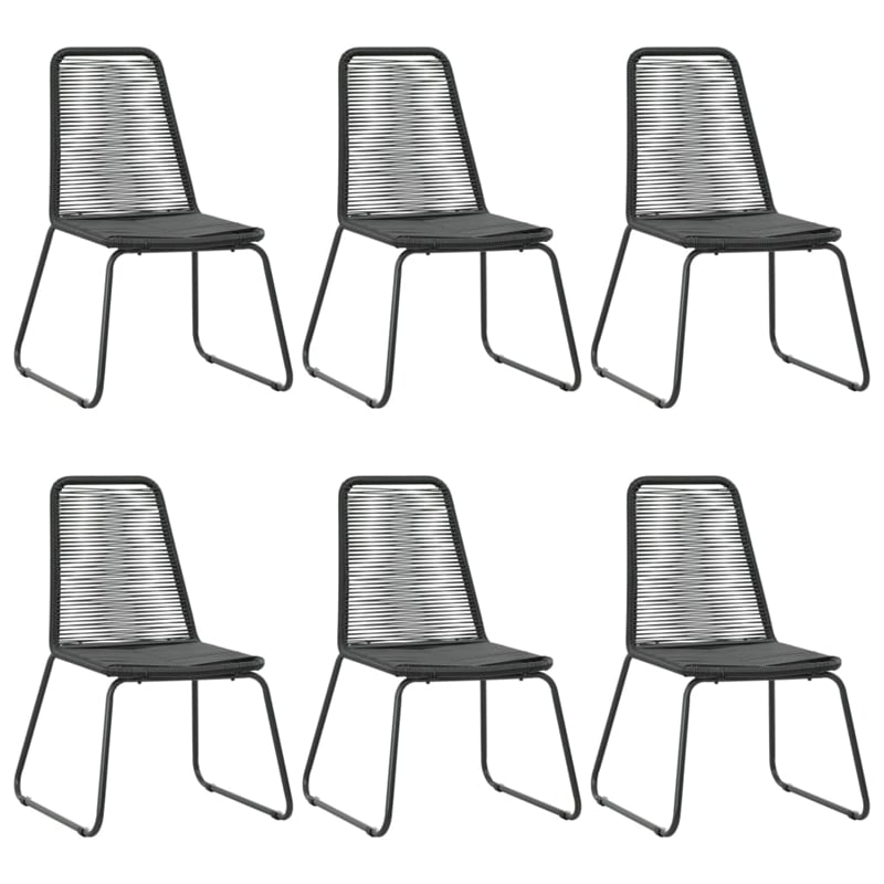 Afuera Living PVC Rattan/Aluminum/Powder-Coated Steel Dining Set in Black