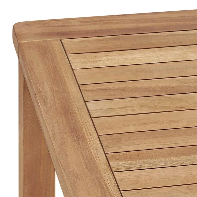 Afuera Living Fine Sanded Teak Hardwood Garden Dining Set in Natural Teak