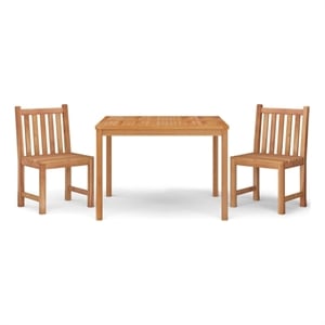 Afuera Living Solid Teak Wood Standard Durable Garden Dining Set in Brown