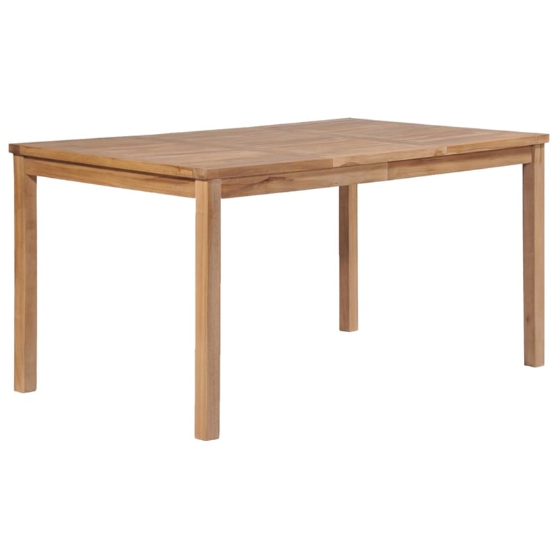 Afuera Living Smooth Sanded Teak Hardwood Standard Garden Dining Set in Brown