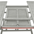 Afuera Living Garden Dining Set in Gray Wash Solid Acacia Wood Large Foldable