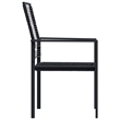 Afuera Living 3 Piece Powder-Coated Steel Dining Set in Black