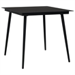 Afuera Living 3 Piece Powder-Coated Steel Dining Set in Black