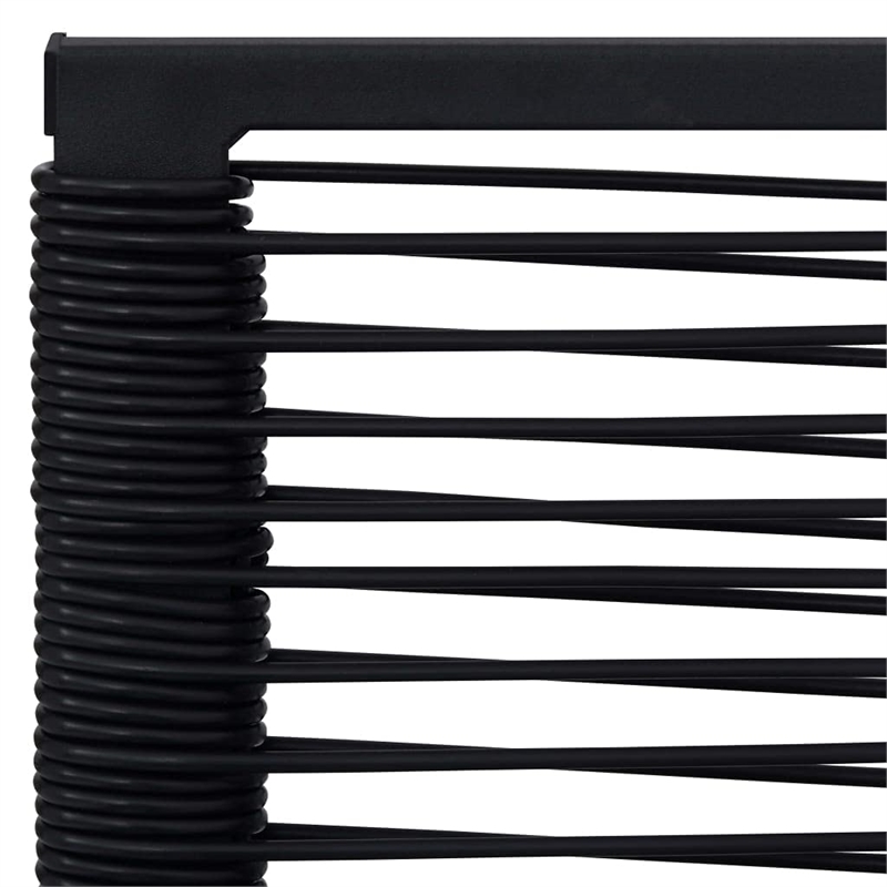 Afuera Living 3 Piece Powder-Coated Steel Dining Set in Black