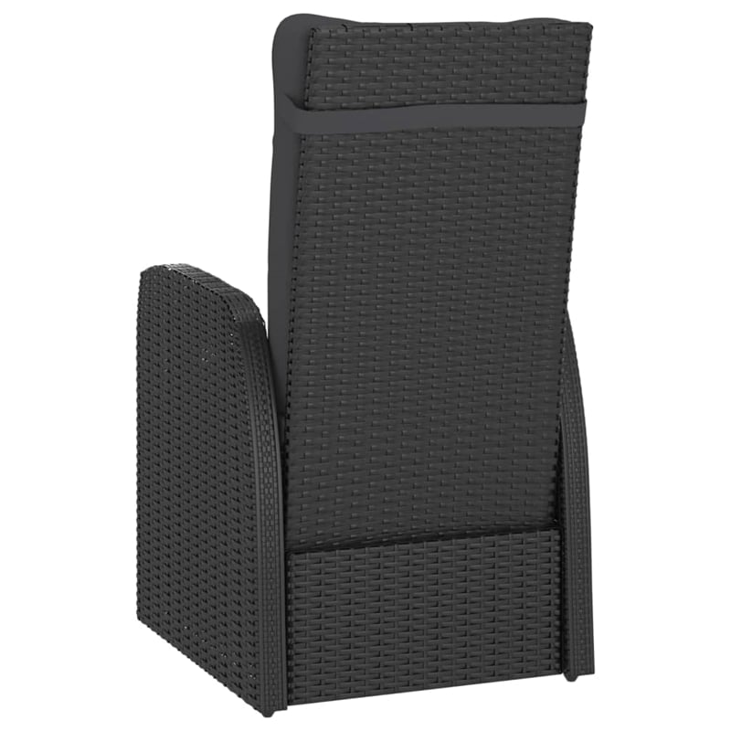 Afuera Living Outdoor Dining Set in Black PE Rattan/Powder-Coated Steel/Glass