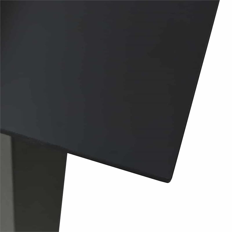 Afuera Living Dining Set in Black Glass/Powder-Coated Steel/PVC Hollow Rattan