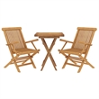 Afuera Living Smoothly Sanded Teak Hardwood Medium Garden Dining Set in Brown