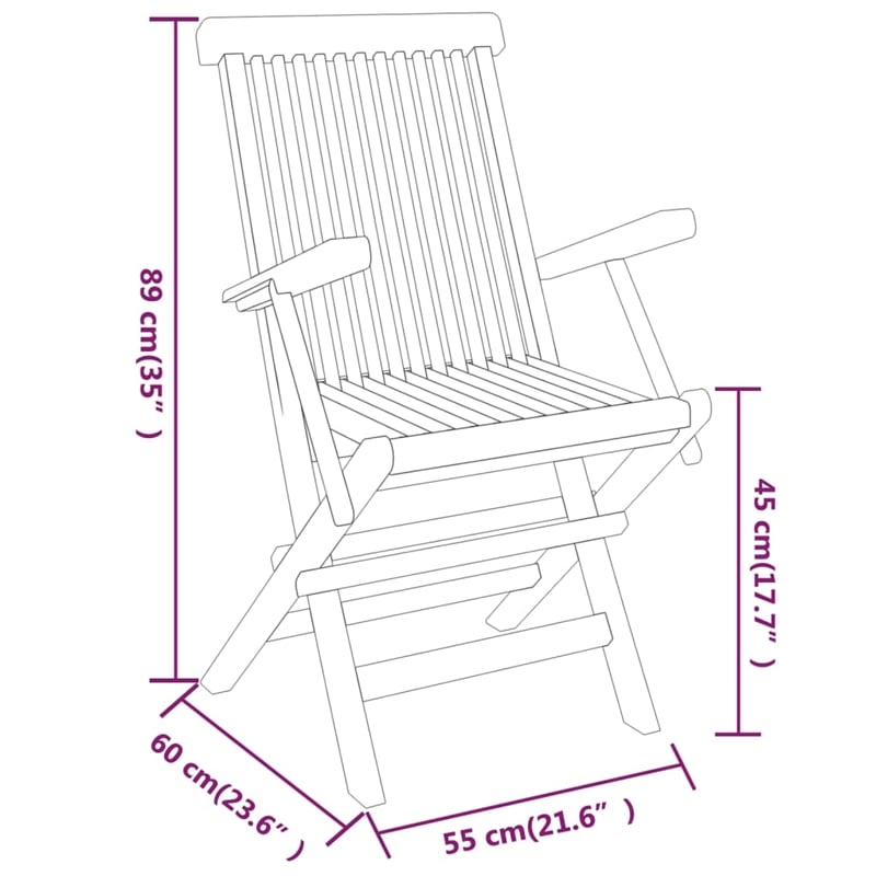 Afuera Living Smoothly Sanded Teak Hardwood Medium Garden Dining Set in Brown