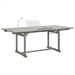 Afuera Living Solid Acacia Wood Standard Extendable Garden Dining Set in Gray