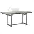 Afuera Living Solid Acacia Wood Standard Extendable Garden Dining Set in Gray