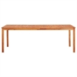 Afuera Living Garden Dining Set Light in Brown Solid Acacia Wood Large