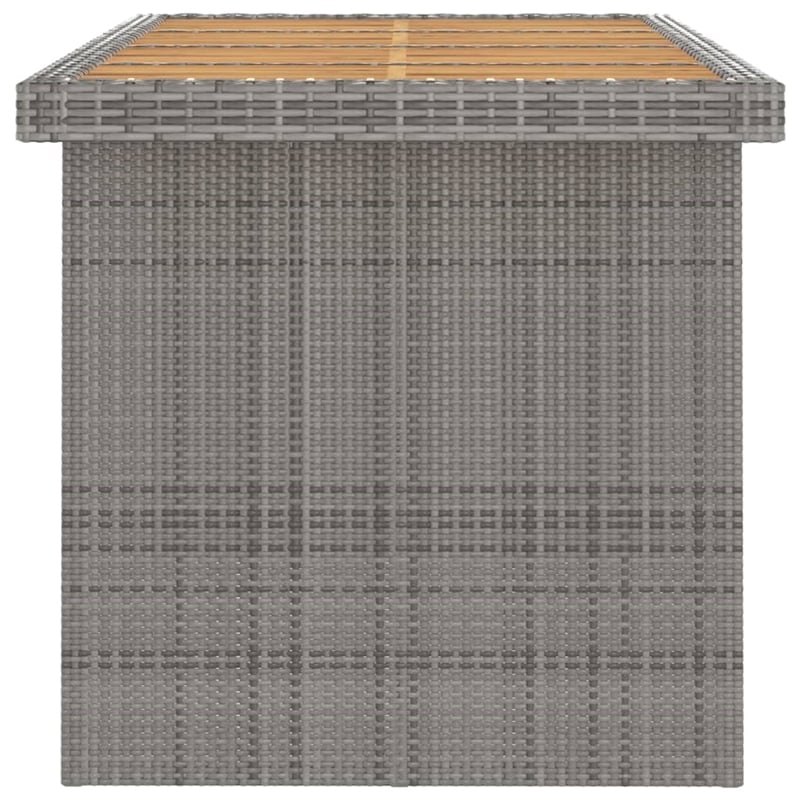 Afuera Living Outdoor Dining Set in Gray Poly Rattan/Dark Gray Cushion