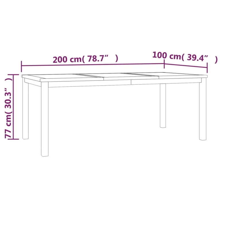 Afuera Living Solid Teak Wood Large Durable Garden Dining Set in Brown