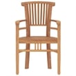 Afuera Living Solid Teak Wood Large Durable Garden Dining Set in Brown