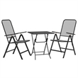 Afuera Living Contemporary Garden Dining Set in Anthracite/Gray