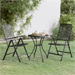 Afuera Living Contemporary Garden Dining Set in Anthracite/Gray