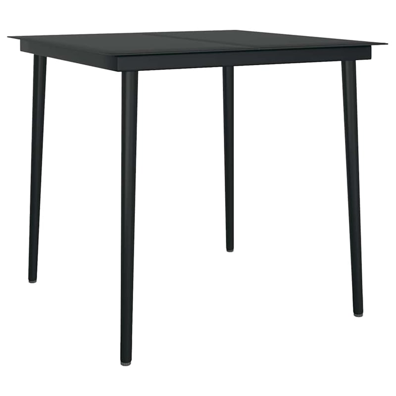 Afuera Living Contemporary Garden Dining Set in Brown and Black