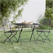 Afuera Living Contemporary Garden Dining Set in Anthracite/Gray