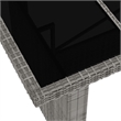 Afuera Living Contemporary Outdoor Dining Set in Gray/Dark Gray