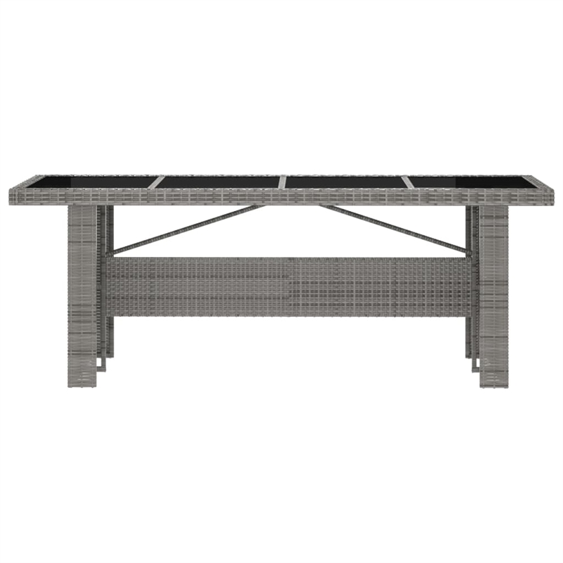 Afuera Living Contemporary Outdoor Dining Set in Gray/Dark Gray