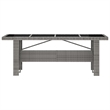 Afuera Living Contemporary Outdoor Dining Set in Gray/Dark Gray