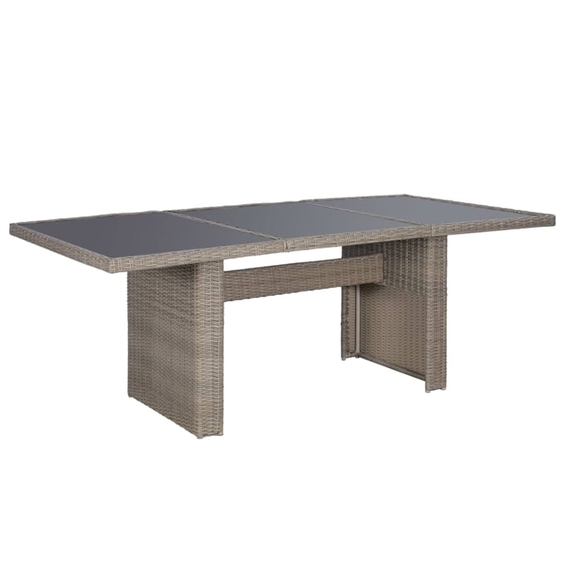 Afuera Living Contemporary Outdoor Dining Set in Brown and Gray