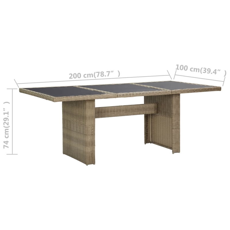 Afuera Living Contemporary Outdoor Dining Set in Brown and Gray