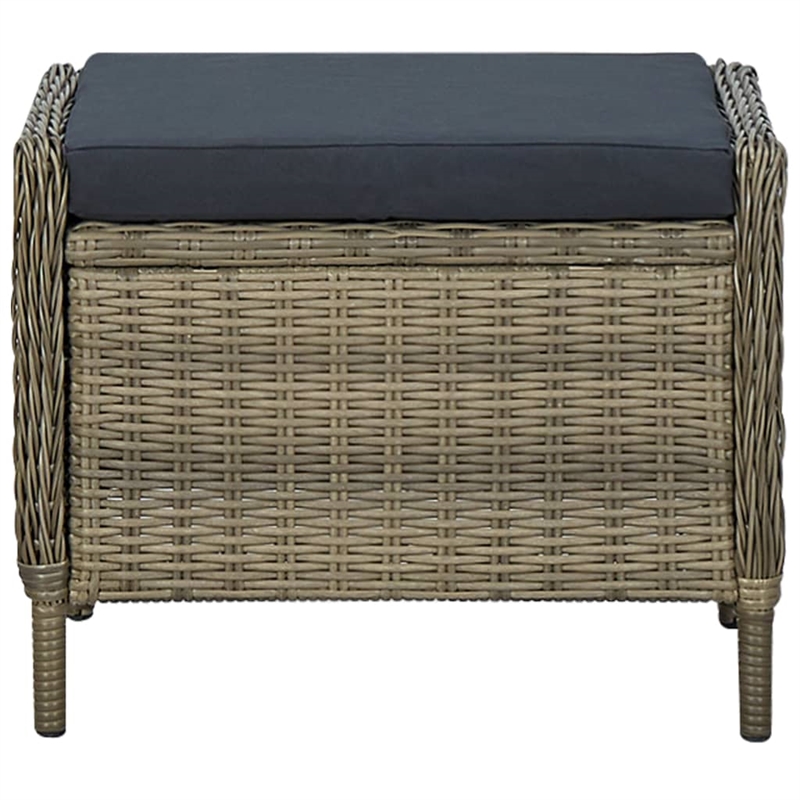 Afuera Living Contemporary Garden Dining Set in Brown and Black