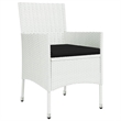 Afuera Living Contemporary 9 Piece Patio Dining Set White/Black