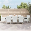Afuera Living Contemporary 9 Piece Patio Dining Set White/Black